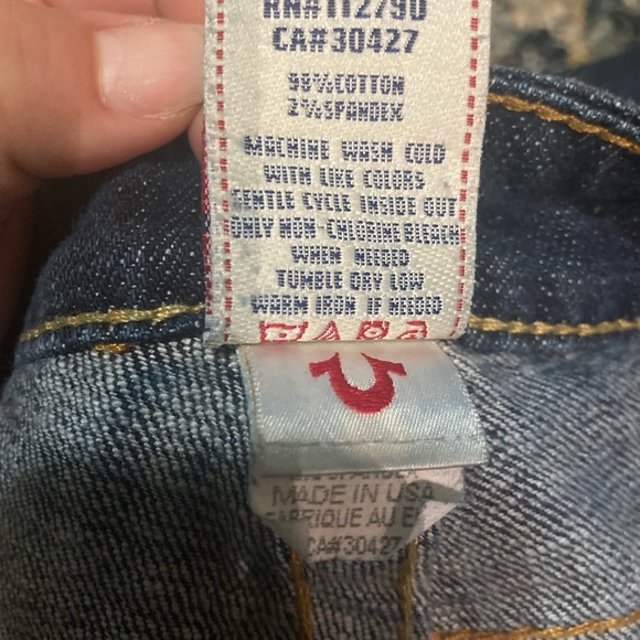 GUC True Religion Jeans size 28 flare dark wash - Picture 4 of 11